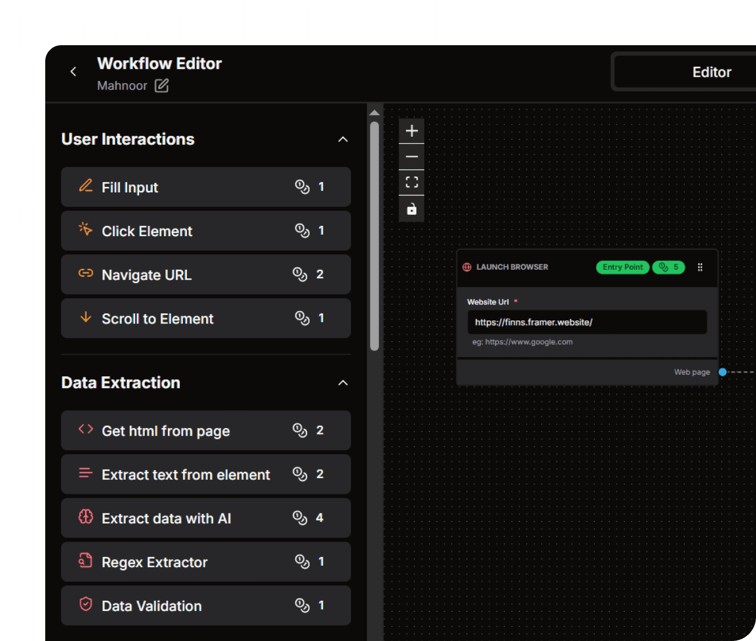 Workflow Editor